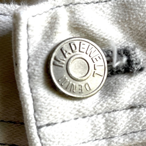 Madewell White Ripped High Rise Straight Jeans | Size 28 - Picture 5 of 11